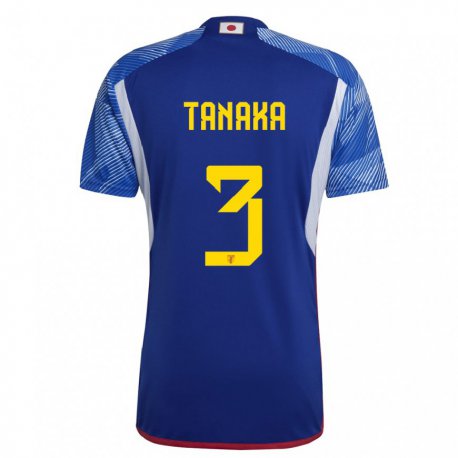 Kandiny Herren Japanische Hayato Tanaka #3 Königsblau Heimtrikot Trikot 22-24 T-shirt