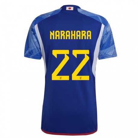 Kandiny Herren Japanische Yoshiki Narahara #22 Königsblau Heimtrikot Trikot 22-24 T-shirt