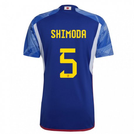 Kandiny Herren Japanische Yoshihiro Shimoda #5 Königsblau Heimtrikot Trikot 22-24 T-shirt