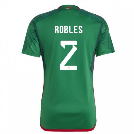 Kandiny Herren Mexikanische Kenti Robles #2 Grün Heimtrikot Trikot 22-24 T-shirt