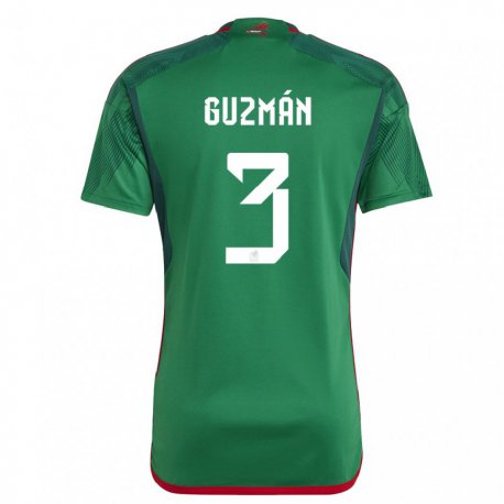 Kandiny Herren Mexikanische Victor Guzman #3 Grün Heimtrikot Trikot 22-24 T-shirt