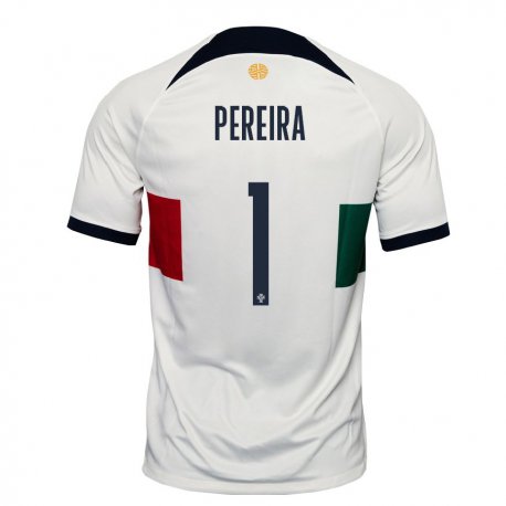 Kandiny Herren Portugiesische Ines Pereira #1 Weiß Auswärtstrikot Trikot 22-24 T-shirt
