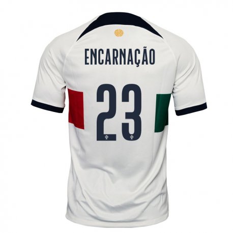 Kandiny Herren Portugiesische Telma Encarnacao #23 Weiß Auswärtstrikot Trikot 22-24 T-shirt