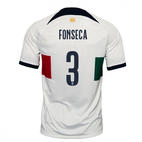 Kandiny Herren Portugiesische Joao Fonseca #3 Weiß Auswärtstrikot Trikot 22-24 T-shirt
