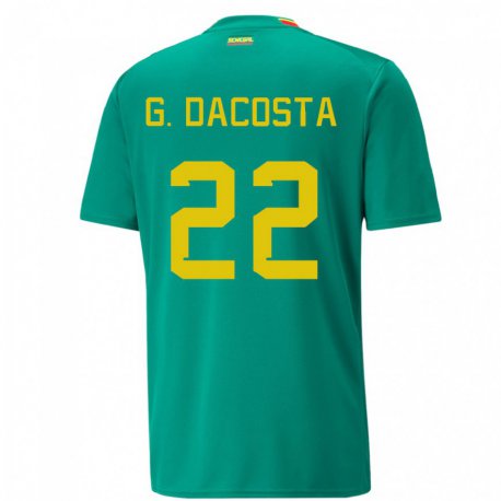 Kandiny Herren Senegalesische Gladys Irene Dacosta #22 Grün Auswärtstrikot Trikot 22-24 T-shirt
