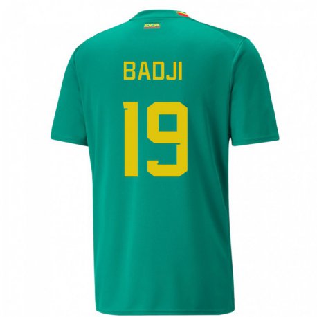 Kandiny Herren Senegalesische Youssouph Badji #19 Grün Auswärtstrikot Trikot 22-24 T-shirt