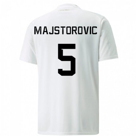 Kandiny Herren Serbische Milan Majstorovic #5 Weiß Auswärtstrikot Trikot 22-24 T-shirt