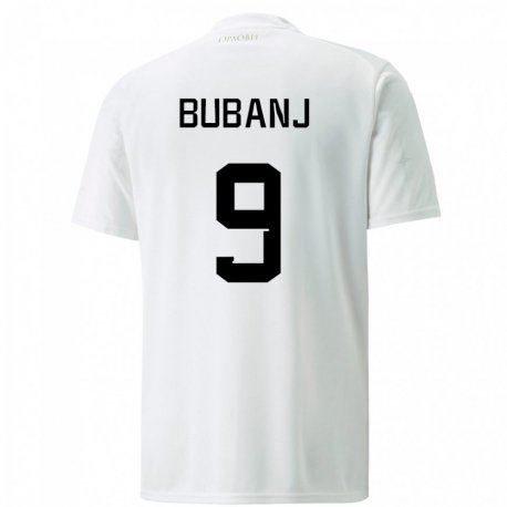 Kandiny Herren Serbische Mateja Bubanj #9 Weiß Auswärtstrikot Trikot 22-24 T-shirt