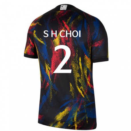 Kandiny Herren Südkoreanische Choi Seok Hyeon #2 Mehrfarbig Auswärtstrikot Trikot 22-24 T-shirt