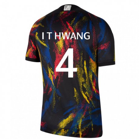 Kandiny Herren Südkoreanische Hwang In Taek #4 Mehrfarbig Auswärtstrikot Trikot 22-24 T-shirt