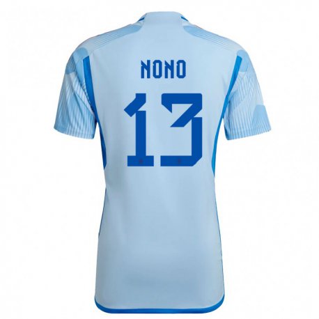 Kandiny Herren Spanische Nono #13 Himmelblau Auswärtstrikot Trikot 22-24 T-shirt