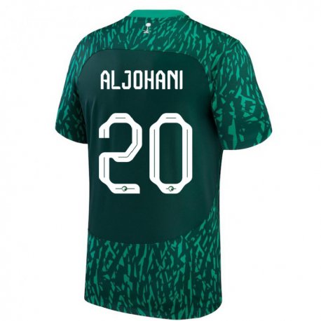 Kandiny Herren Saudi-arabische Ziyad Aljohani #20 Dunkelgrün Auswärtstrikot Trikot 22-24 T-shirt