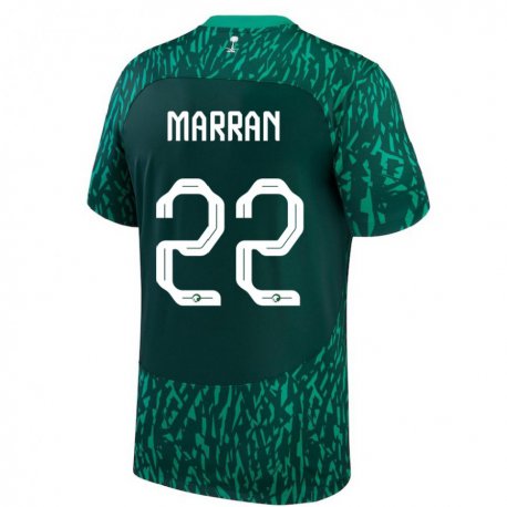 Kandiny Herren Saudi-arabische Mohammed Marran #22 Dunkelgrün Auswärtstrikot Trikot 22-24 T-shirt