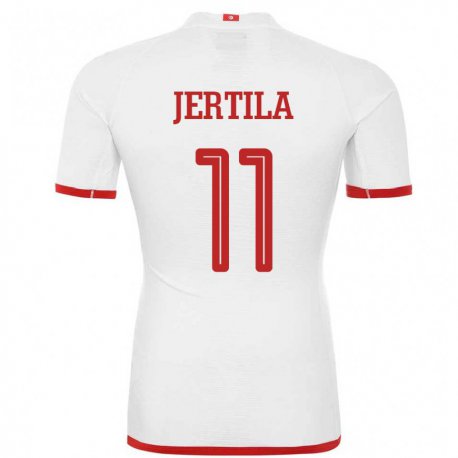 Kandiny Herren Tunesische Hedi Jertila #11 Weiß Auswärtstrikot Trikot 22-24 T-shirt