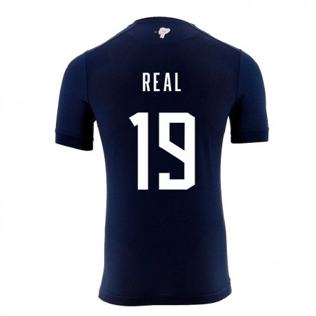 Kandiny Herren Ecuadorianische Kerlly Real #19 Marineblau Auswärtstrikot Trikot 22-24 T-shirt
