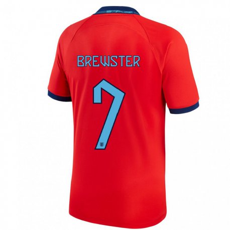 Kandiny Herren Englische Rhian Brewster #7 Rot Auswärtstrikot Trikot 22-24 T-shirt