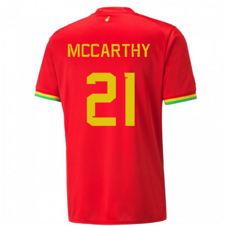 Kandiny Herren Ghanaische Kerrie Mccarthy #21 Rot Auswärtstrikot Trikot 22-24 T-shirt