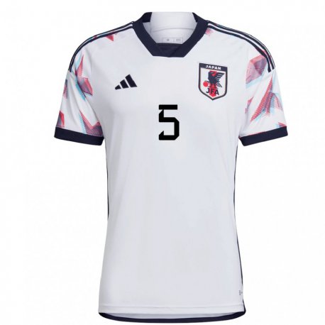 Kandiny Herren Japanische Shiori Miyake #5 Weiß Auswärtstrikot Trikot 22-24 T-shirt