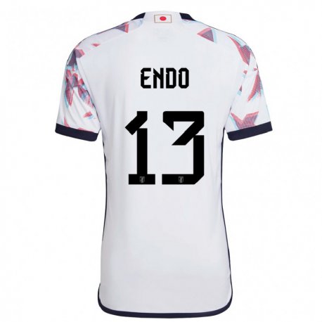 Kandiny Herren Japanische Jun Endo #13 Weiß Auswärtstrikot Trikot 22-24 T-shirt