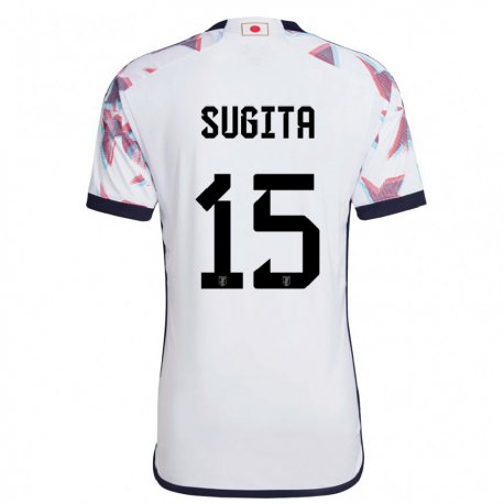 Kandiny Herren Japanische Hina Sugita #15 Weiß Auswärtstrikot Trikot 22-24 T-shirt