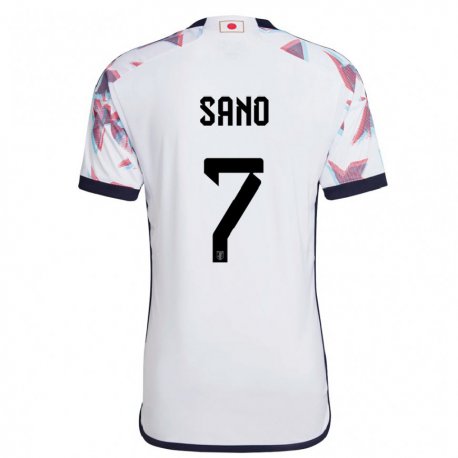 Kandiny Herren Japanische Kodai Sano #7 Weiß Auswärtstrikot Trikot 22-24 T-shirt