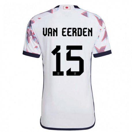 Kandiny Herren Japanische Shawn Van Eerden #15 Weiß Auswärtstrikot Trikot 22-24 T-shirt