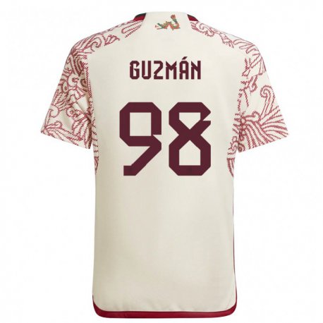 Kandiny Herren Mexikanische Kinberly Guzman #98 Wunder Weiß Rot Auswärtstrikot Trikot 22-24 T-shirt