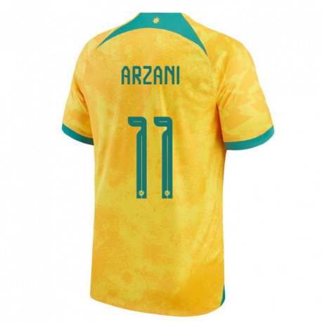 Kandiny Damen Australische Daniel Arzani #11 Gold Heimtrikot Trikot 22-24 T-shirt