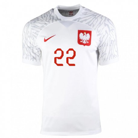 Kandiny Damen Polnische Slawomir Abramowicz #22 Weiß Heimtrikot Trikot 22-24 T-shirt