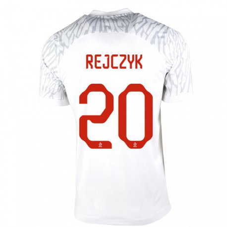 Kandiny Damen Polnische Filip Rejczyk #20 Weiß Heimtrikot Trikot 22-24 T-shirt