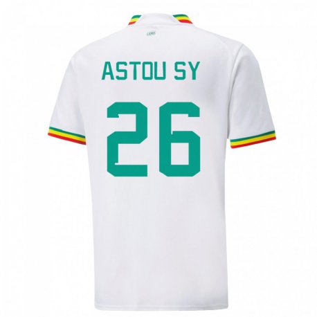 Kandiny Damen Senegalesische Astou Sy #26 Weiß Heimtrikot Trikot 22-24 T-shirt