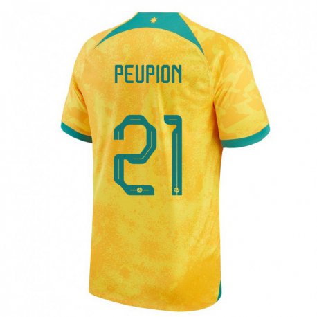 Kandiny Damen Australische Cameron Peupion #21 Gold Heimtrikot Trikot 22-24 T-shirt