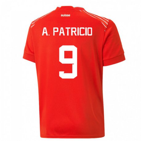Kandiny Damen Schweizer Alexandre Dias Patricio #9 Rot Heimtrikot Trikot 22-24 T-shirt