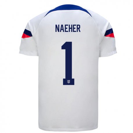 Kandiny Damen Us-amerikanische Alyssa Naeher #1 Weiß Heimtrikot Trikot 22-24 T-shirt