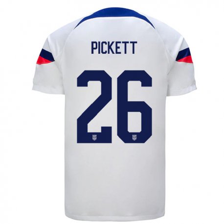 Kandiny Damen Us-amerikanische Carson Pickett #26 Weiß Heimtrikot Trikot 22-24 T-shirt