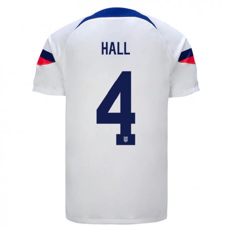Kandiny Damen Us-amerikanische Tyler Hall #4 Weiß Heimtrikot Trikot 22-24 T-shirt