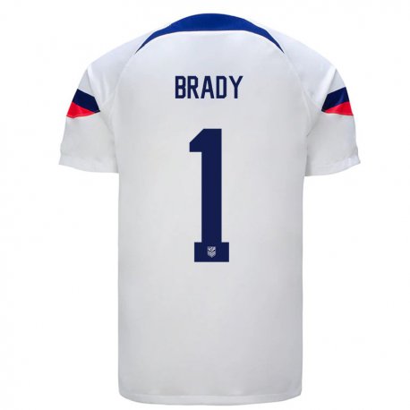 Kandiny Damen Us-amerikanische Chris Brady #1 Weiß Heimtrikot Trikot 22-24 T-shirt