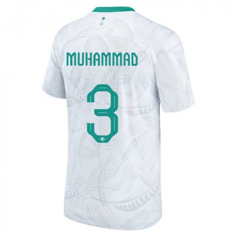 Kandiny Damen Saudi-arabische Lin Muhammad #3 Weiß Heimtrikot Trikot 22-24 T-shirt