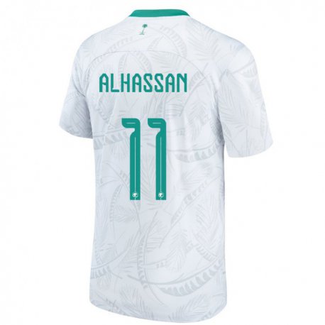 Kandiny Damen Saudi-arabische Abbas Alhassan #11 Weiß Heimtrikot Trikot 22-24 T-shirt