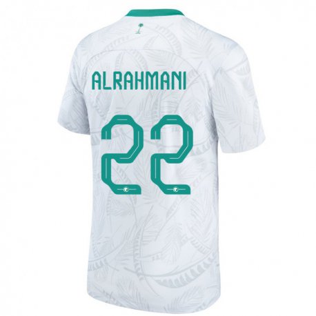 Kandiny Damen Saudi-arabische Saleh Alrahmani #22 Weiß Heimtrikot Trikot 22-24 T-shirt