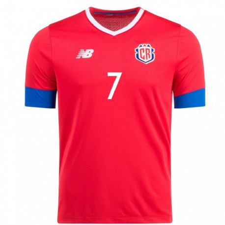 Kandiny Damen Costa-ricanische Andrey Soto #7 Rot Heimtrikot Trikot 22-24 T-shirt