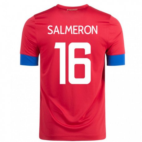 Kandiny Damen Costa-ricanische Andrey Salmeron #16 Rot Heimtrikot Trikot 22-24 T-shirt