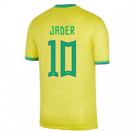 Kandiny Damen Brasilianische Jader #10 Gelb Heimtrikot Trikot 22-24 T-shirt