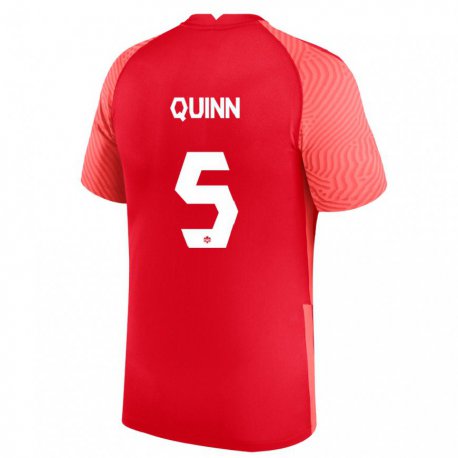 Kandiny Damen Kanadische Quinn #5 Rot Heimtrikot Trikot 22-24 T-shirt