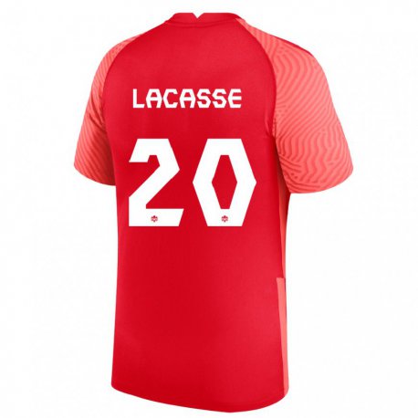Kandiny Damen Kanadische Cloe Lacasse #20 Rot Heimtrikot Trikot 22-24 T-shirt