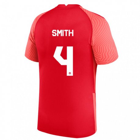 Kandiny Damen Kanadische Justin Smith #4 Rot Heimtrikot Trikot 22-24 T-shirt