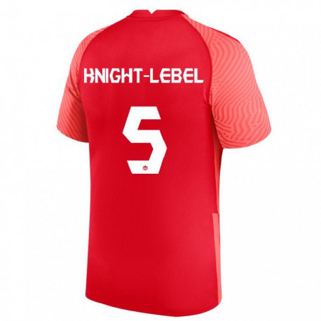 Kandiny Damen Kanadische Jamie Knight Lebel #5 Rot Heimtrikot Trikot 22-24 T-shirt