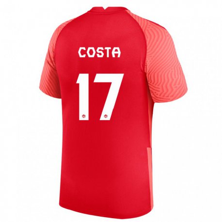 Kandiny Damen Kanadische Jesse Costa #17 Rot Heimtrikot Trikot 22-24 T-shirt