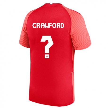 Kandiny Damen Kanadische Tyler Crawford #0 Rot Heimtrikot Trikot 22-24 T-shirt