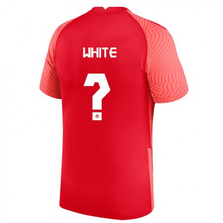 Kandiny Damen Kanadische Eric White #0 Rot Heimtrikot Trikot 22-24 T-shirt